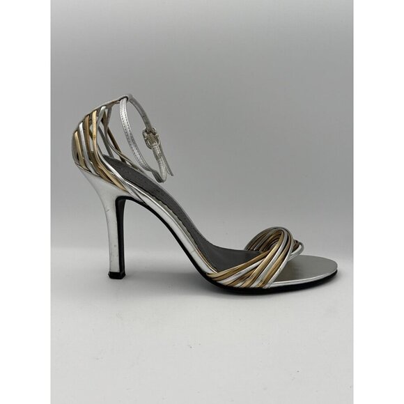 Chinese Laundry Womens Metallic Strappy High Heels Size 7M - Picture 5 of 6